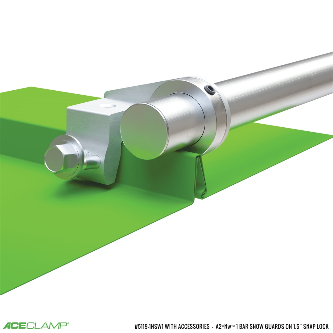 1 Bar Snow Guards for Snap Lock Short Standing Seam Metal Roofs