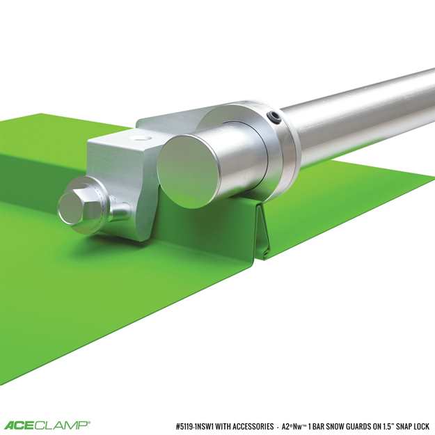 1 Bar Snow Guards for Snap Lock Short Standing Seam Metal Roofs