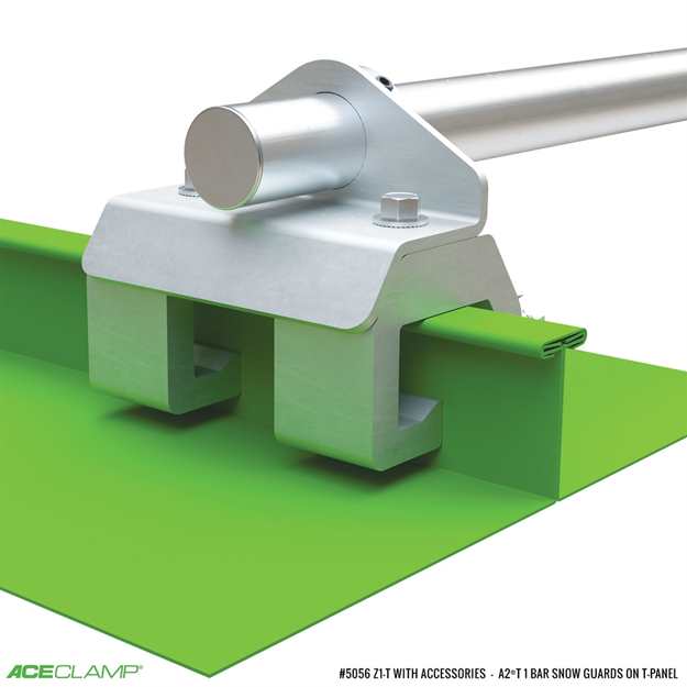 1 Bar Snow Guards for T-Panel Standing Seam Metal Roofs