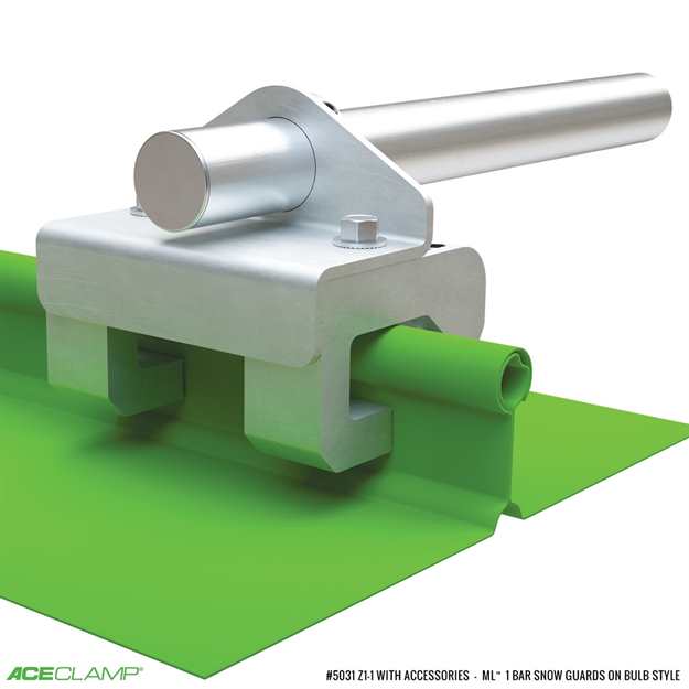 1 Bar Snow Guards for Bulb Style Standing Seam Metal Roofs