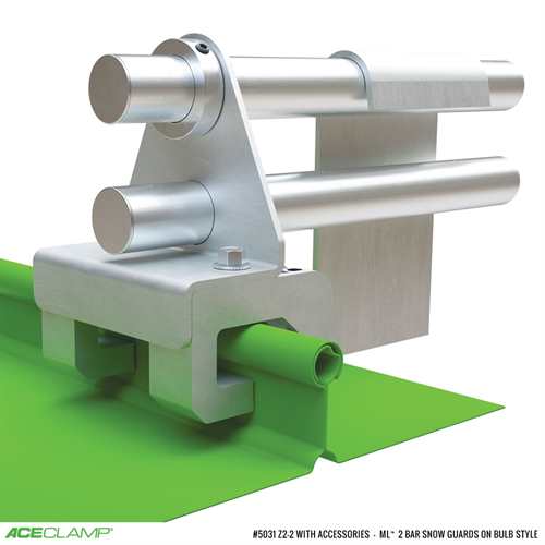 2 Bar Snow Guards for Bulb Style Standing Seam Metal Roofs