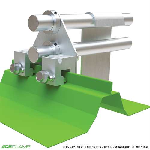 2 Bar Snow Guards for Trapezoidal Standing Seam Metal Roofs