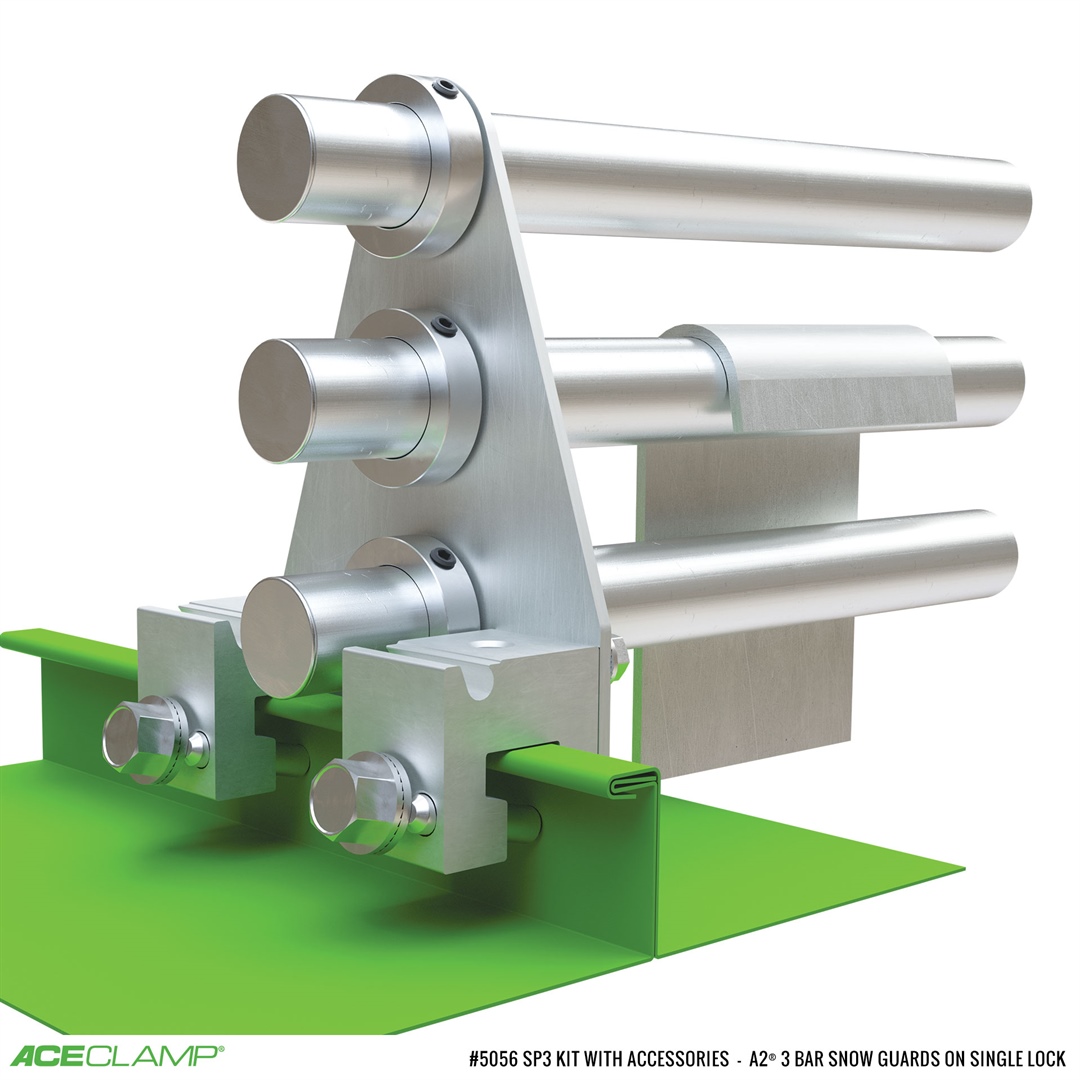 3 Bar Snow Guards for Single Lock Standing Seam Metal Roofs