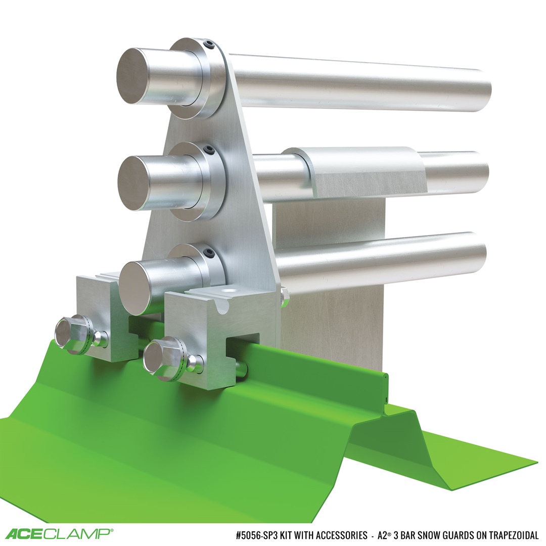 3 Bar Snow Guards for Trapezoidal Standing Seam Metal Roofs