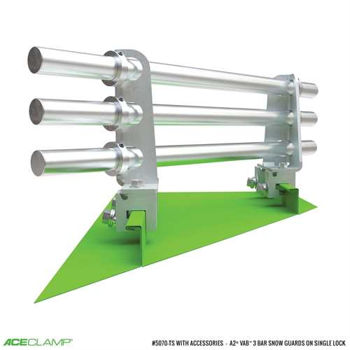 3 Bar Variable Angle Snow Guards for Single Lock Standing Seam Metal Roofs
