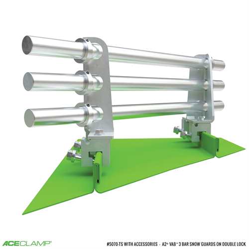 3 Bar Variable Angle Snow Guards for Double Lock Standing Seam Metal Roofs
