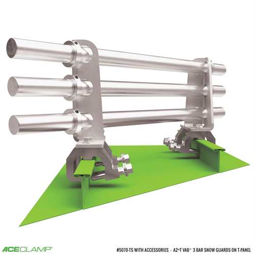 3 Bar Variable Angle Snow Guards for T-Panel Standing Seam Metal Roofs