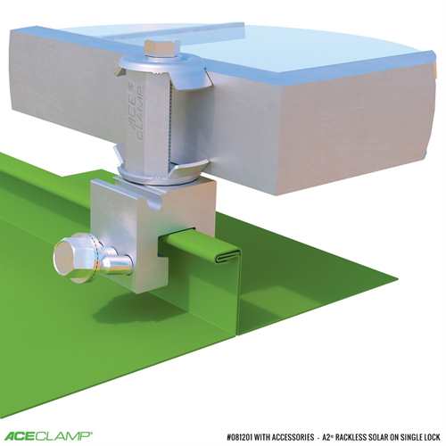 Railless Solar Racking Kit for Single Lock Standing Seam Metal Roofs