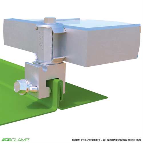 Railless Solar Racking Kit for Double Lock Standing Seam Metal Roofs