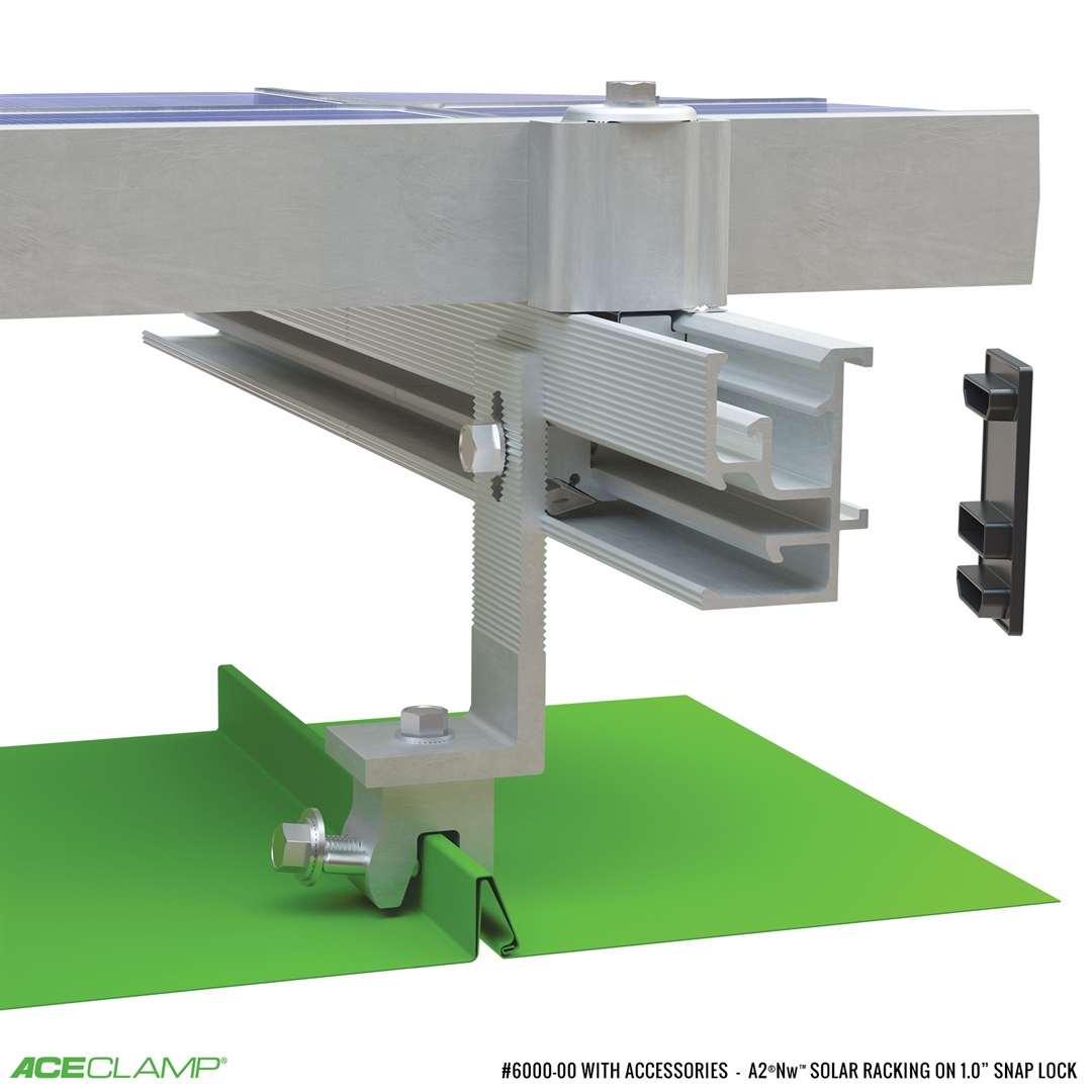 Railless Solar Racking Kit for Snap Lock Short Standing Seam Metal Roofs