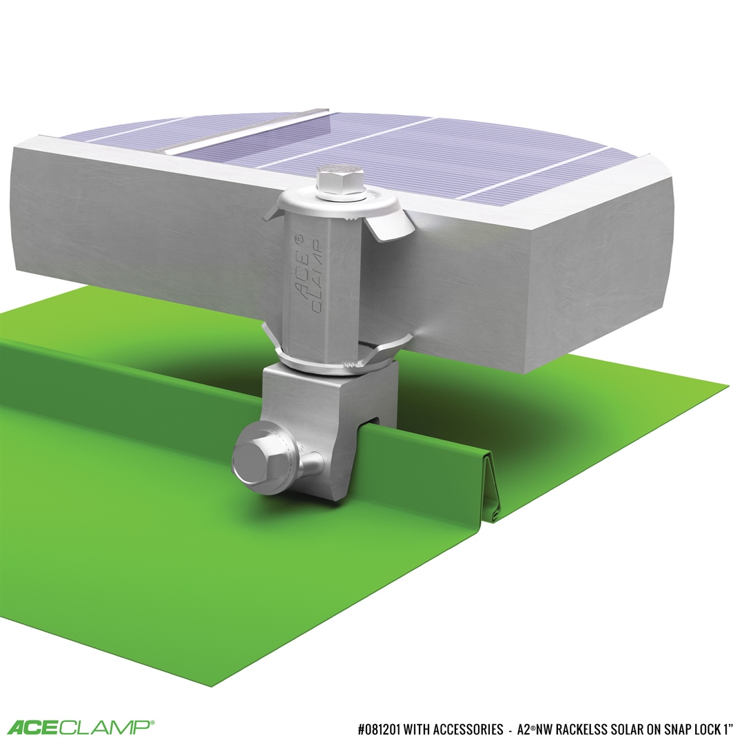 Railless Solar Racking Kit for Snap Lock Short Standing Seam Metal Roofs