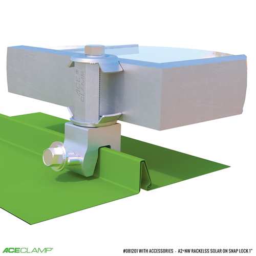 Railless Solar Racking Kit for Snap Lock Short Standing Seam Metal Roofs