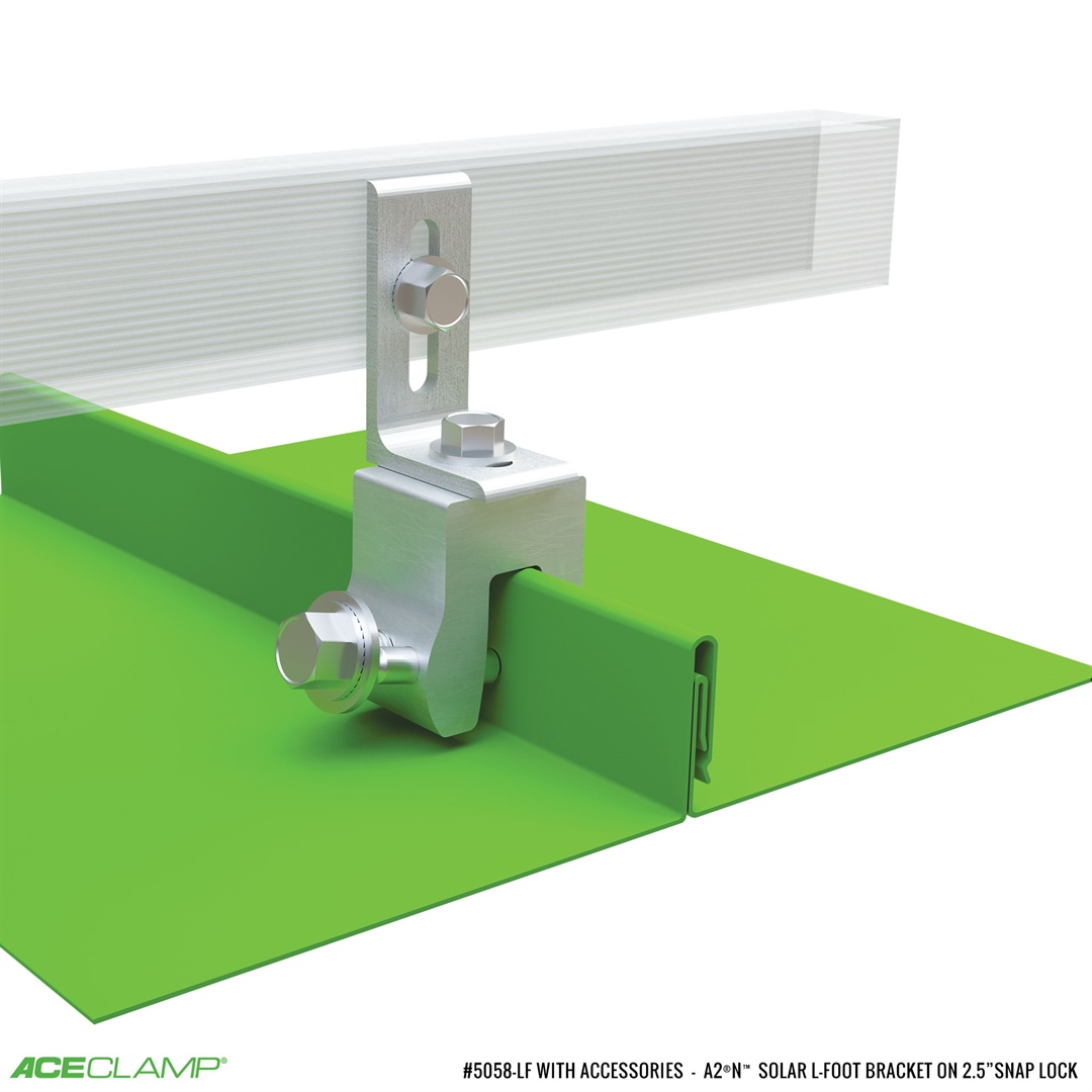 L-Foot Solar Panel Mounting Kit for Snap Lock Standing Seam Metal Roofs