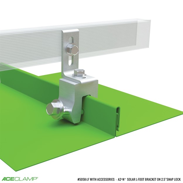 L-Foot Solar Panel Mounting Kit: Streamlined for Snap Lock Metal Roofs