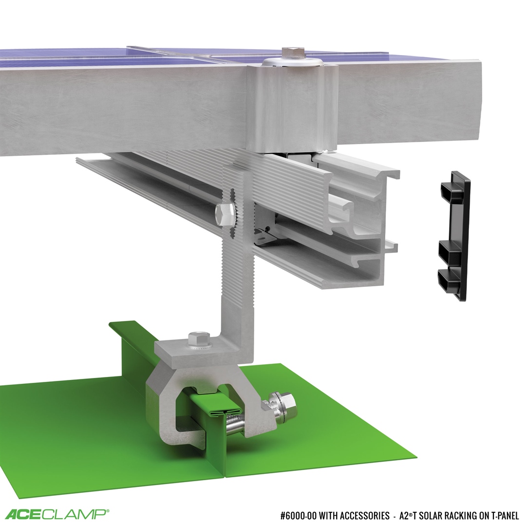 Solar Snap® Solar Racking System for T-Panel Standing Seam Metal Roofs