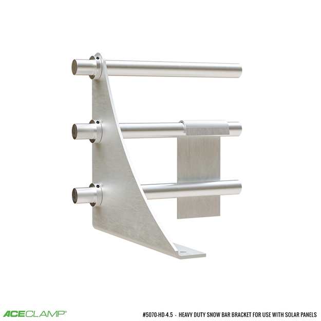 Heavy Duty Bar Extended Snow Bracket, 3 Bar, For Use With Solar Panels on Asphalt