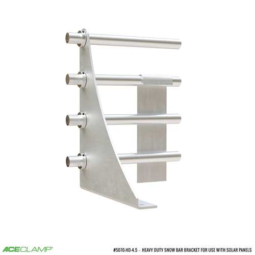Heavy Duty Bar Extended Snow Bracket, 4 Bar, For Use With Solar Panels on Asphalt