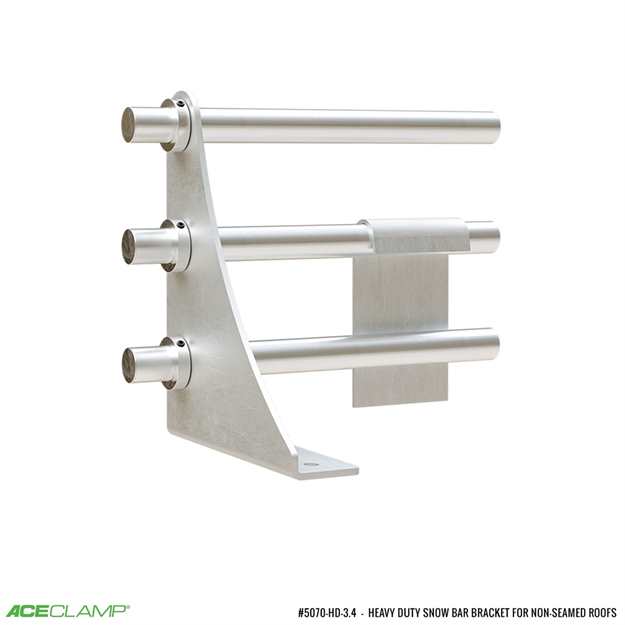 Heavy Duty Snow Bar Bracket, 3 Bar for Corrugated