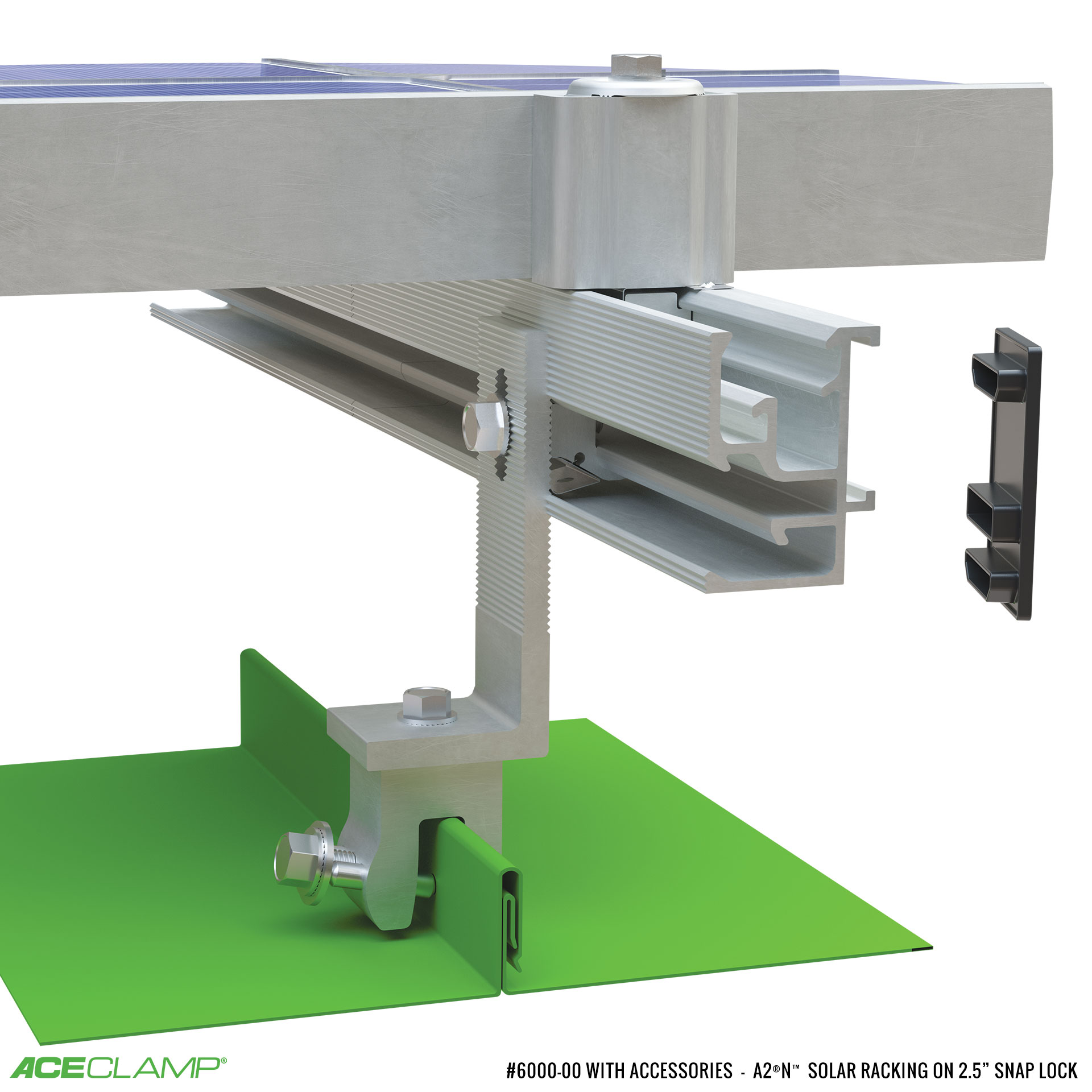 Rolled top standing seam clamp - Solar mounting systems and metal
