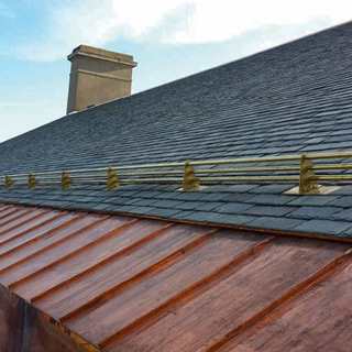 Snow Retention Clamps and Systems for Slate Roofing