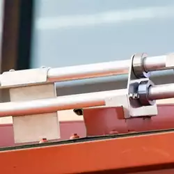 Close-up of pre-assembled AceClamp metal roof ice guards