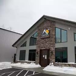 Color Snap metal roof snow guards installed at GCI Outdoor