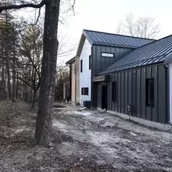 Hunter's Hollow roof with Color Snap snow guards 