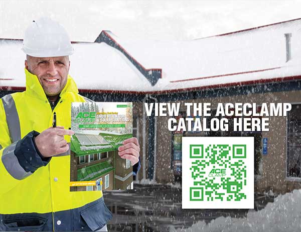 Photo shows a contractor holding an AceClamp catalog