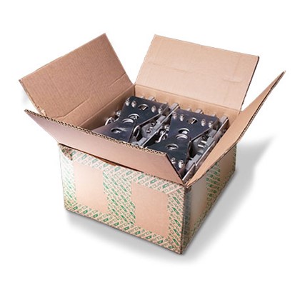 Photo shows person holding pre-assembled aceclamp snow retention bracket for bar systems