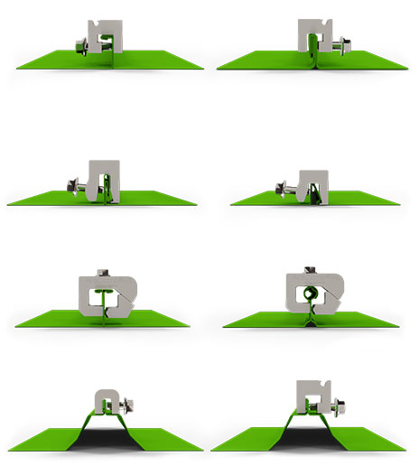 metal snow guards clamps for standing seam