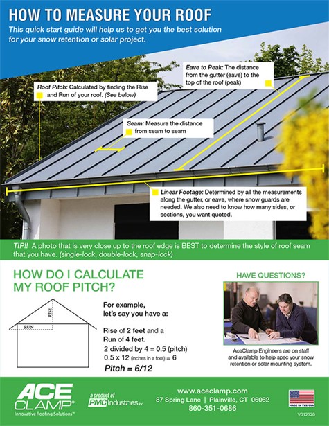 how to measure your roof pitch for snow guards