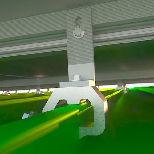 L-Foot mounting kits for standing seam metal roofs